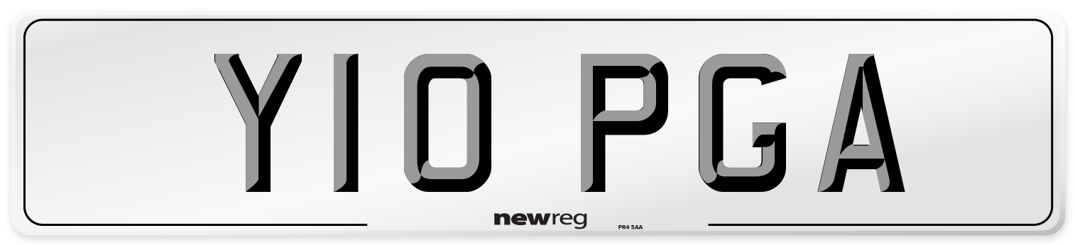 Y10 PGA Number Plate from New Reg